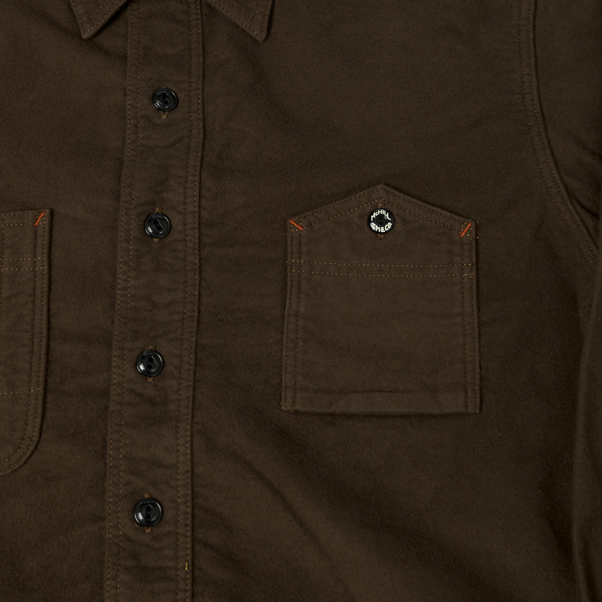 TOYS McCOY 'Oil Digger' Flannel Shirt - Brown