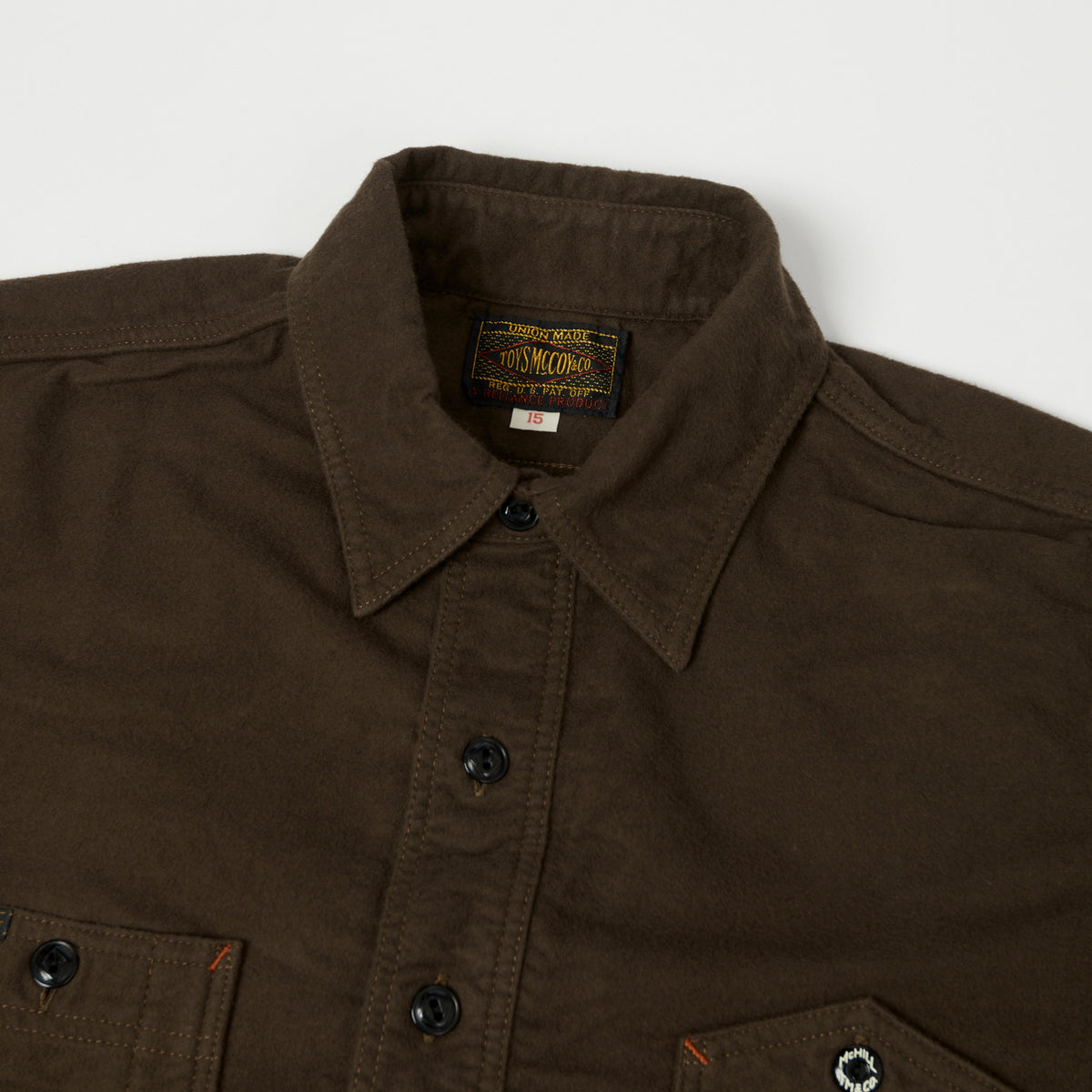 TOYS McCOY 'Oil Digger' Flannel Shirt - Brown