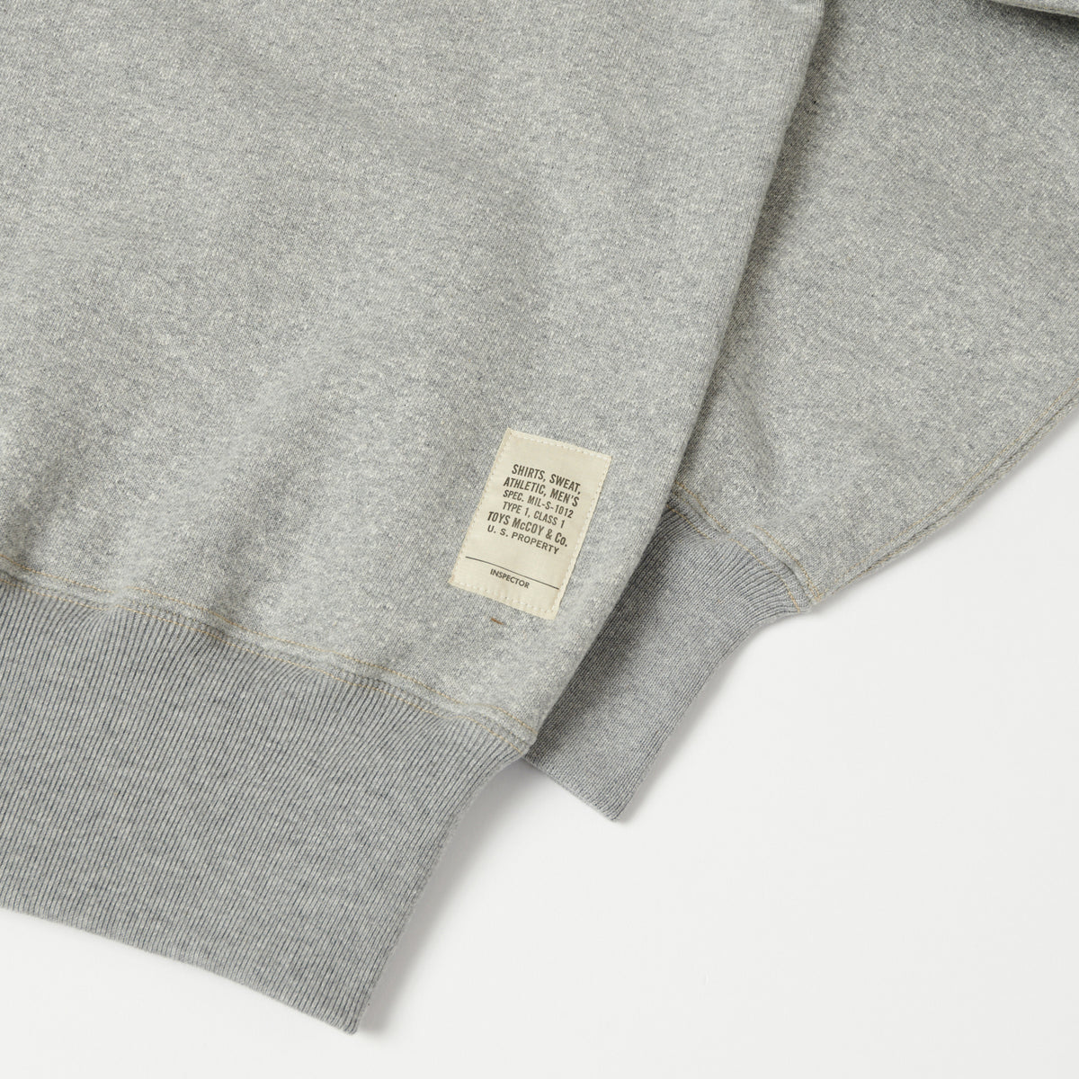 TOYS McCOY U.S.A.F Print Zip Through Hoodie - Heather Grey