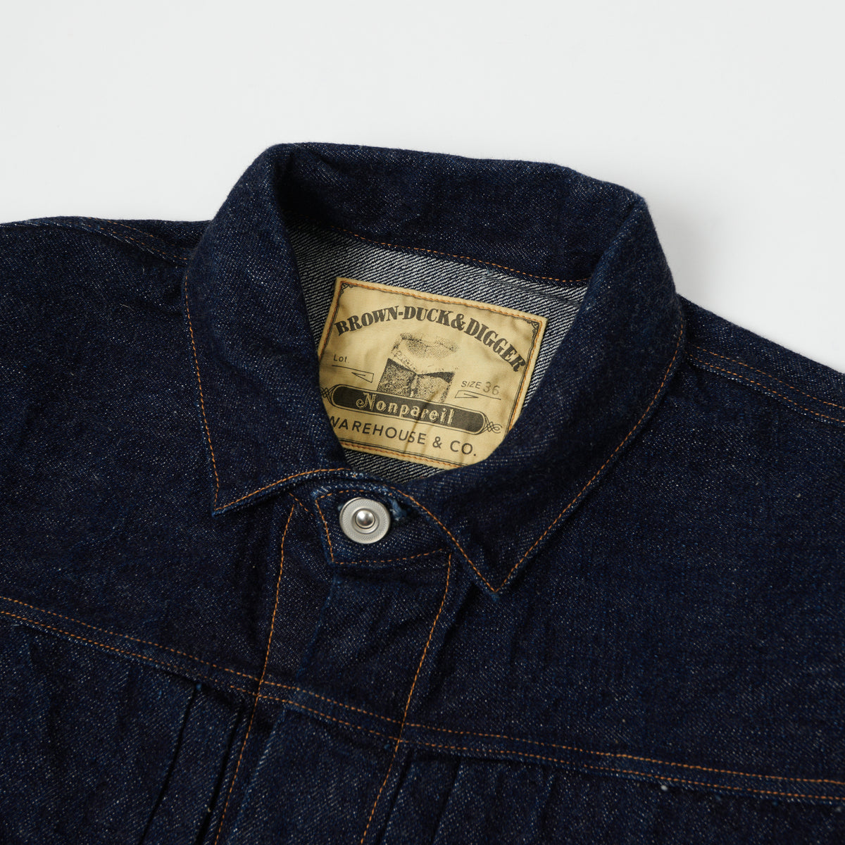 Warehouse & Co 'Brown-Duck & Digger' Denim Blouse Jacket - Rinsed