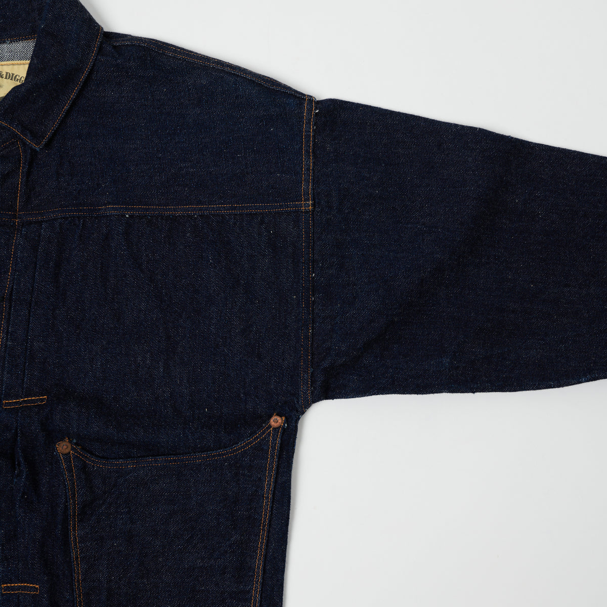 Warehouse & Co 'Brown-Duck & Digger' Denim Blouse Jacket - Rinsed