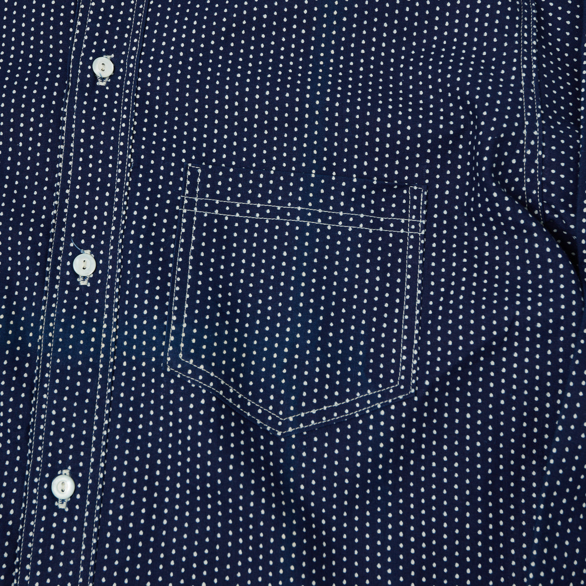 Warehouse & Co 3025 Duck Digger 'Wide Awake' Shirt - Indigo Dot
