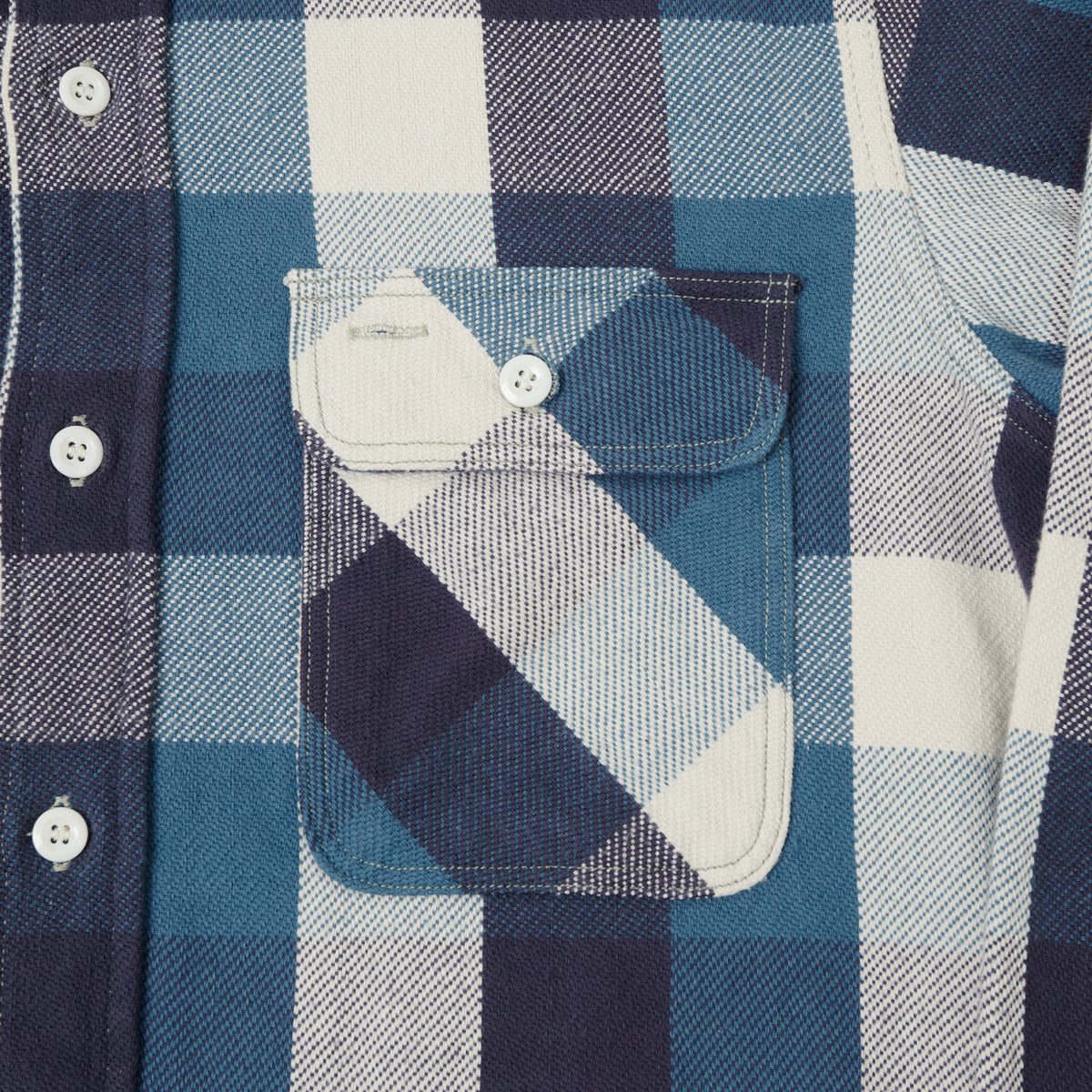 Warehouse & Co 3104 Buffalo Check Flannel Shirt - Blue