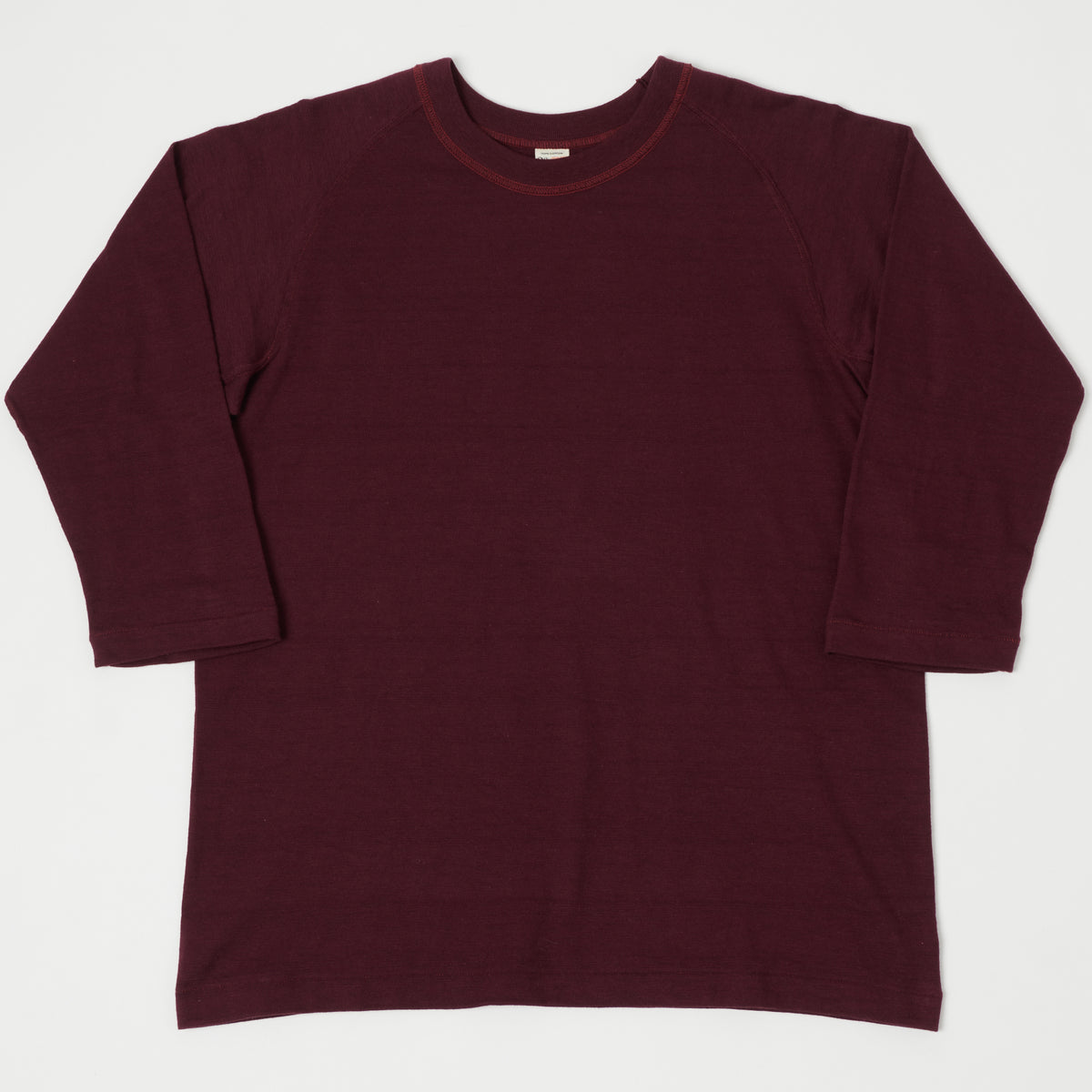 Warehouse & Co 4049 3/4 Sleeve Freedom T-Shirt - Bordeaux