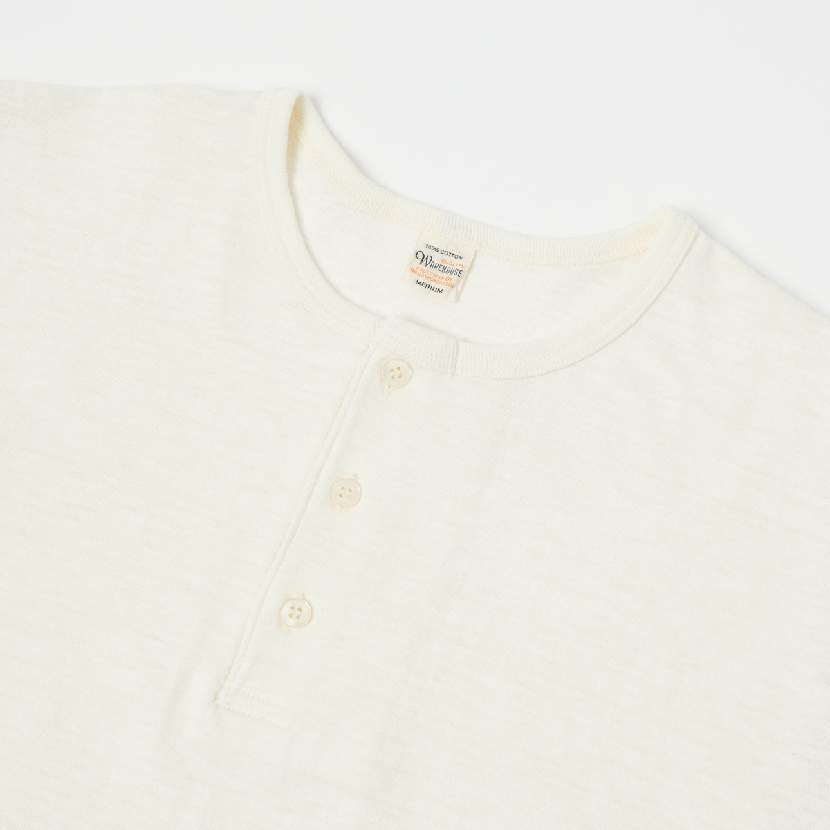 Warehouse & Co 4058 Baseball Henley - Cream/Bordeaux