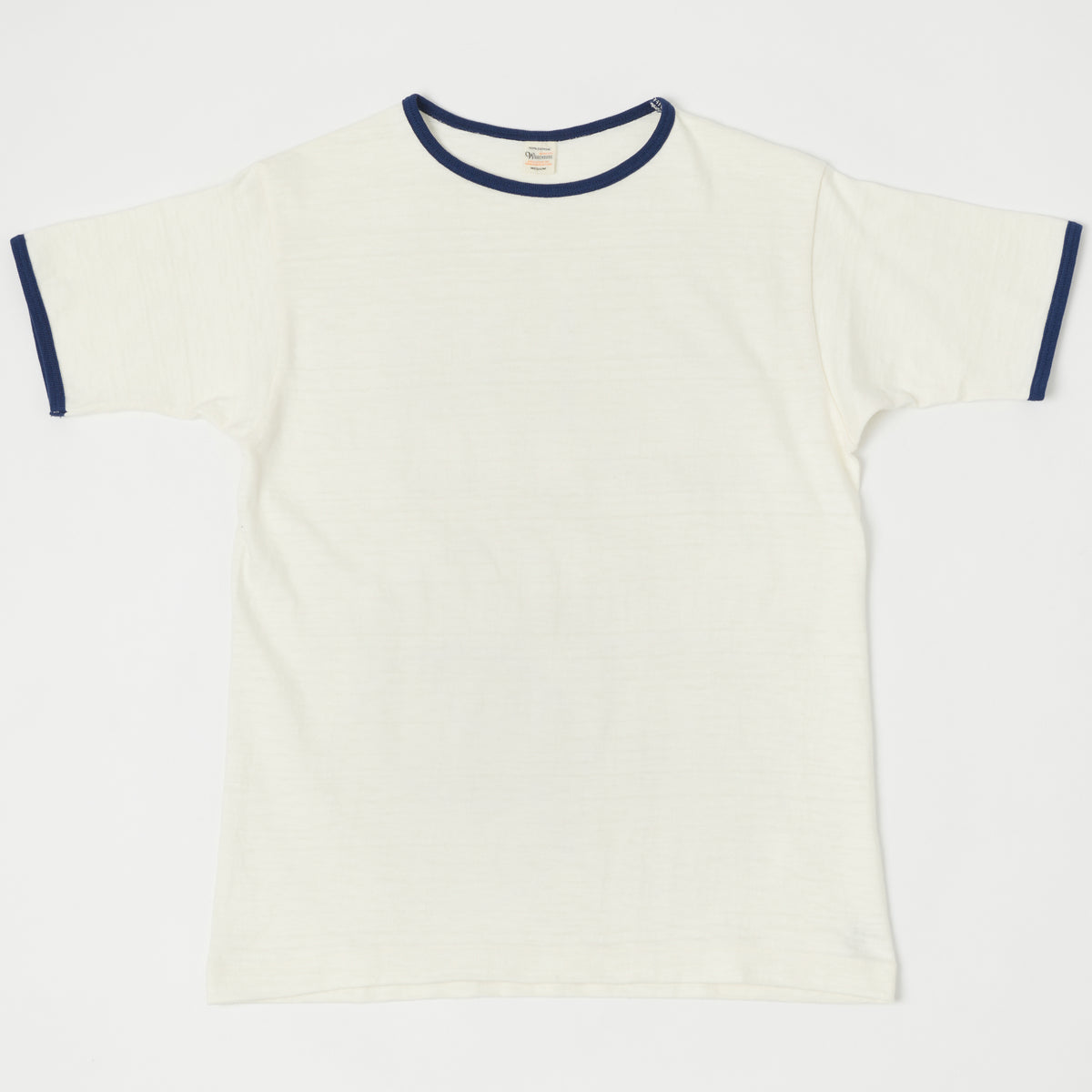 Warehouse & Co 4059 Ringer T-Shirt - Cream/Navy