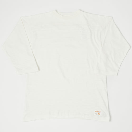 Warehouse & Co 4063 3/4 Sleeve Football T-Shirt - Off White