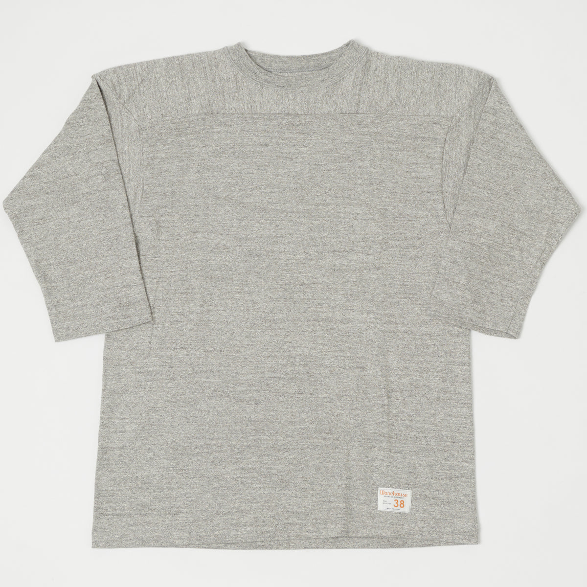 Warehouse & Co 4063 3/4 Sleeve Football T-Shirt - Heather Grey