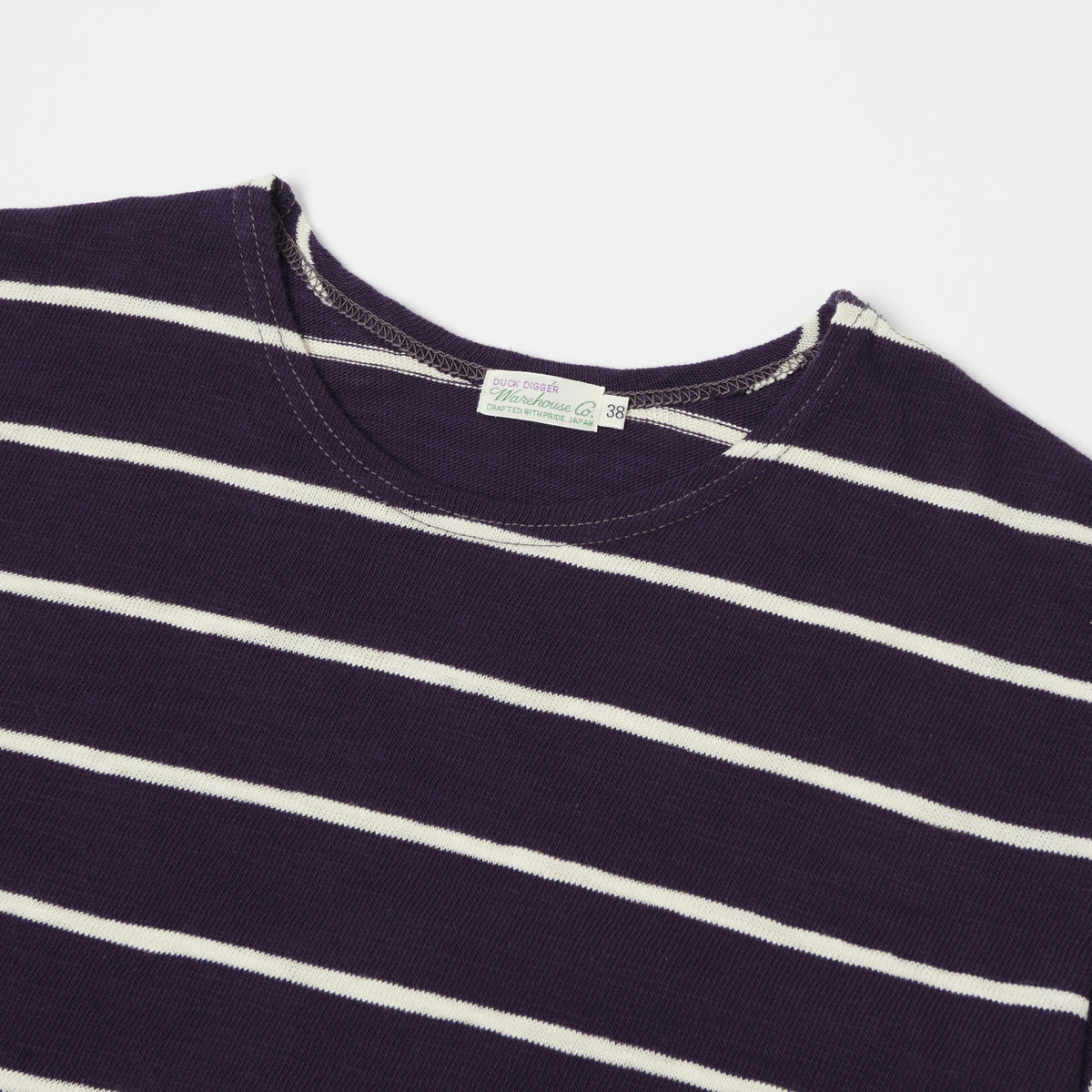 Warehouse & Co 4087 Duck Digger Stripe T-Shirt - Navy/Off White