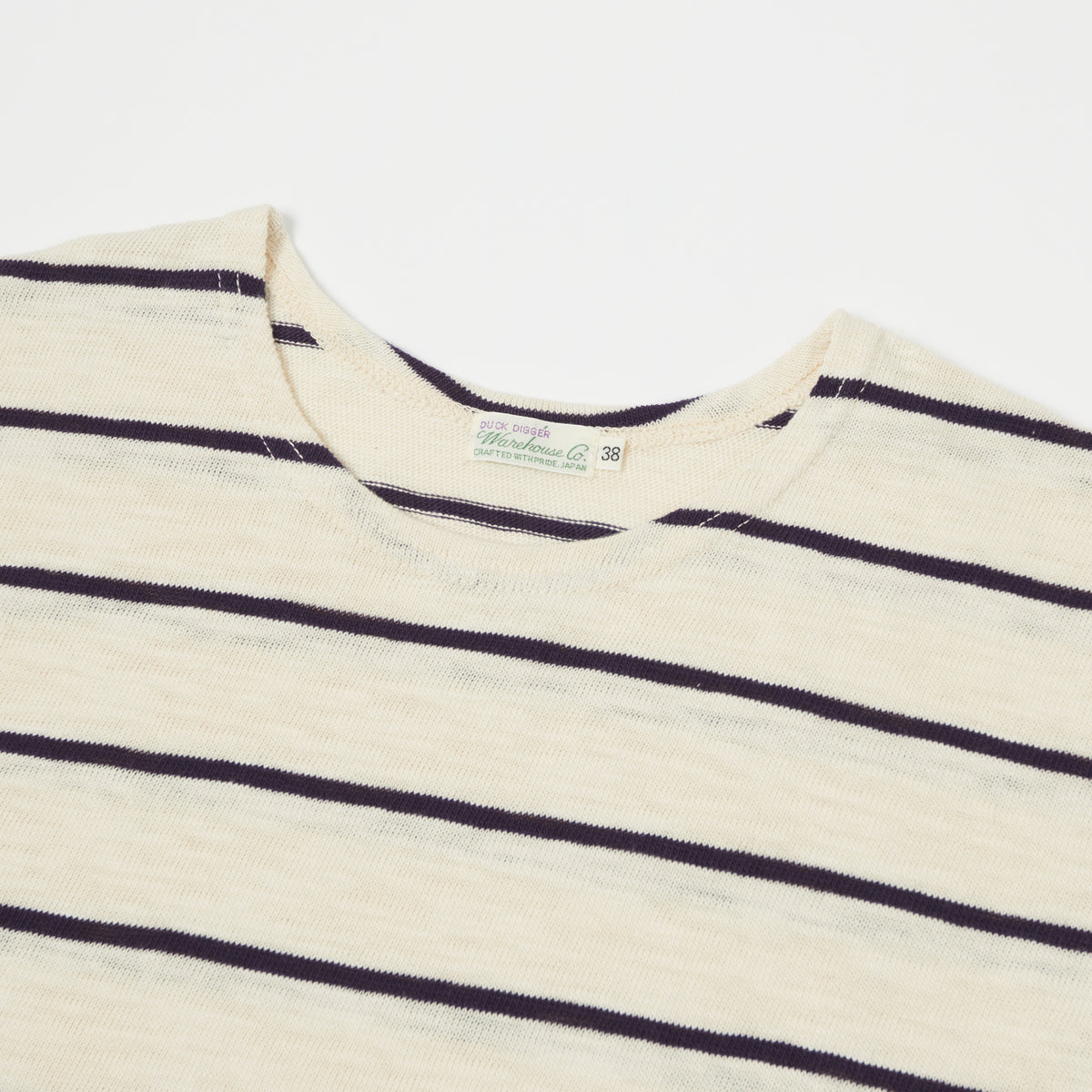 Warehouse & Co 4087 Duck Digger Stripe T-Shirt - Off White/Navy