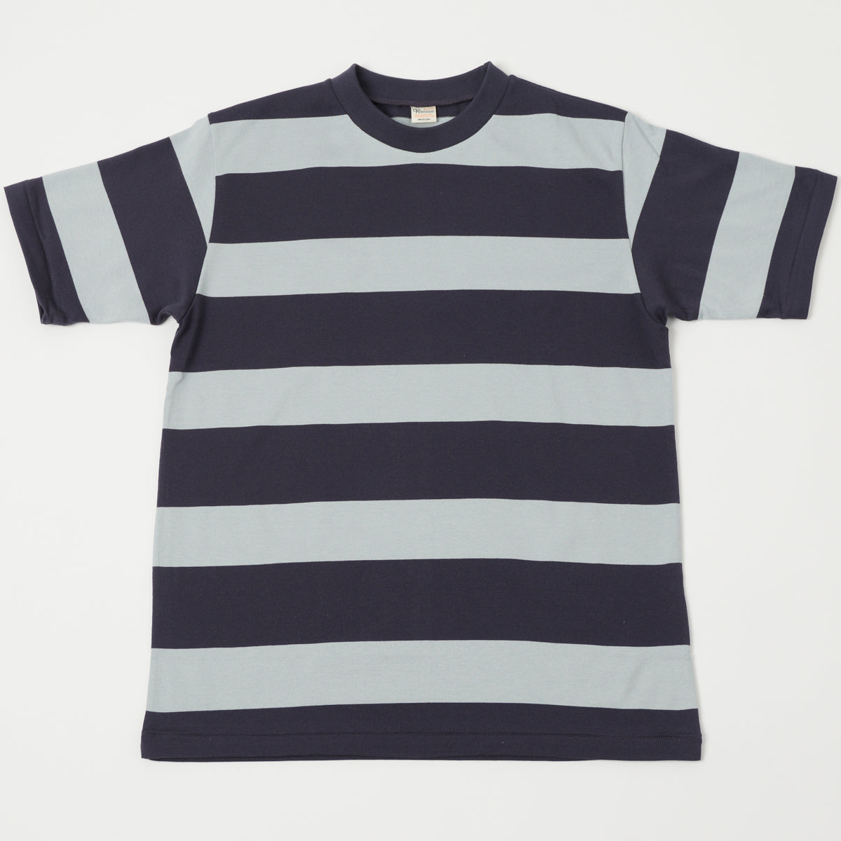 Warehouse & Co 4089 Border Stripe T-Shirt - Navy/ Sax Grey