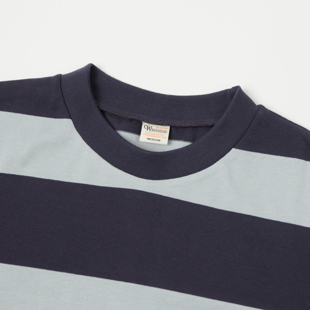 Warehouse & Co 4089 Border Stripe T-Shirt - Navy/ Sax Grey