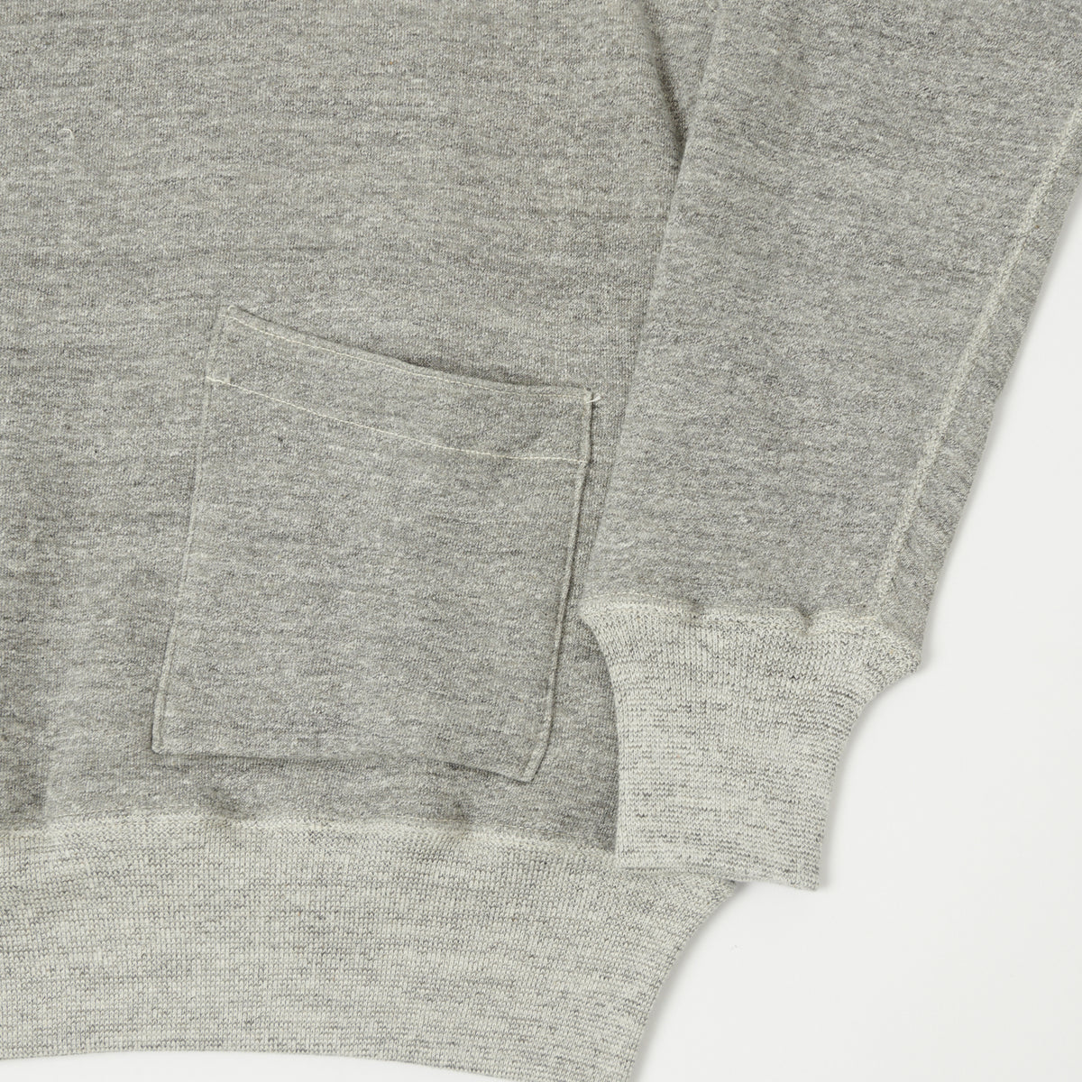 Warehouse & Co 453 Two Pocket Hooded Sweatshirt - Heather Grey