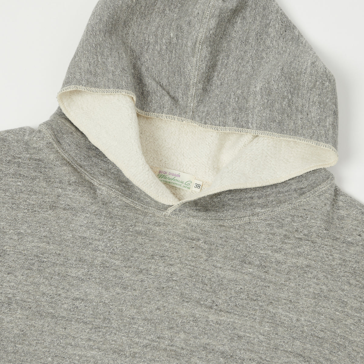 Warehouse & Co 453 Two Pocket Hooded Sweatshirt - Heather Grey