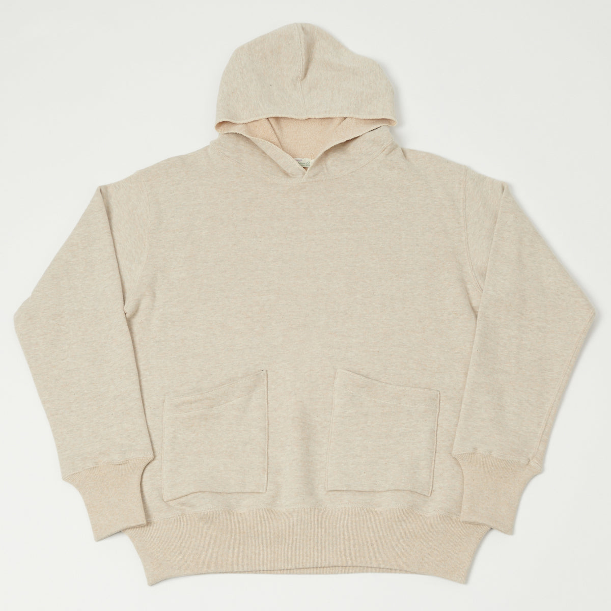 Warehouse & Co 453 Two Pocket Hooded Sweatshirt - Oatmeal