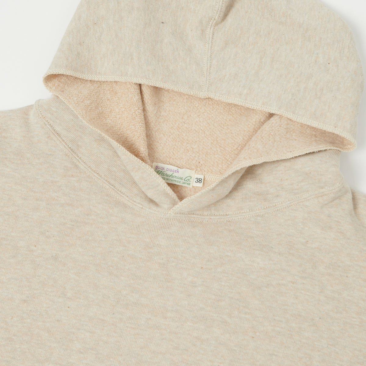 Warehouse & Co 453 Two Pocket Hooded Sweatshirt - Oatmeal