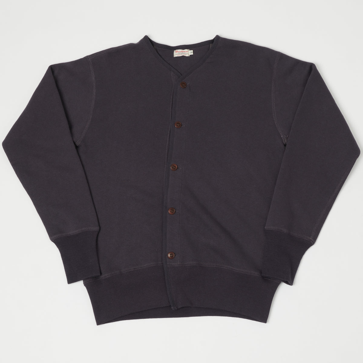 Warehouse & Co 456 U.S. Navy Cardigan Sweatshirt - Dark Navy