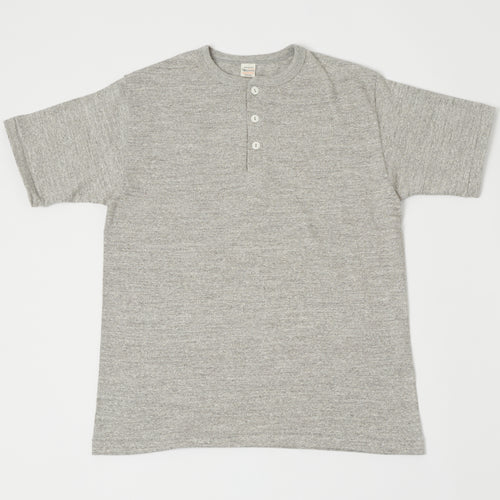 Warehouse & Co 4601 Henley T-Shirt - Heather Grey