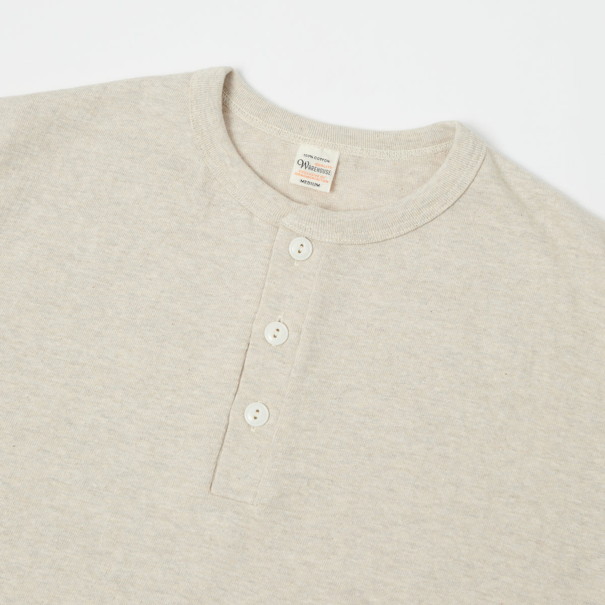 Warehouse & Co 4601 Henley T-Shirt - Oatmeal