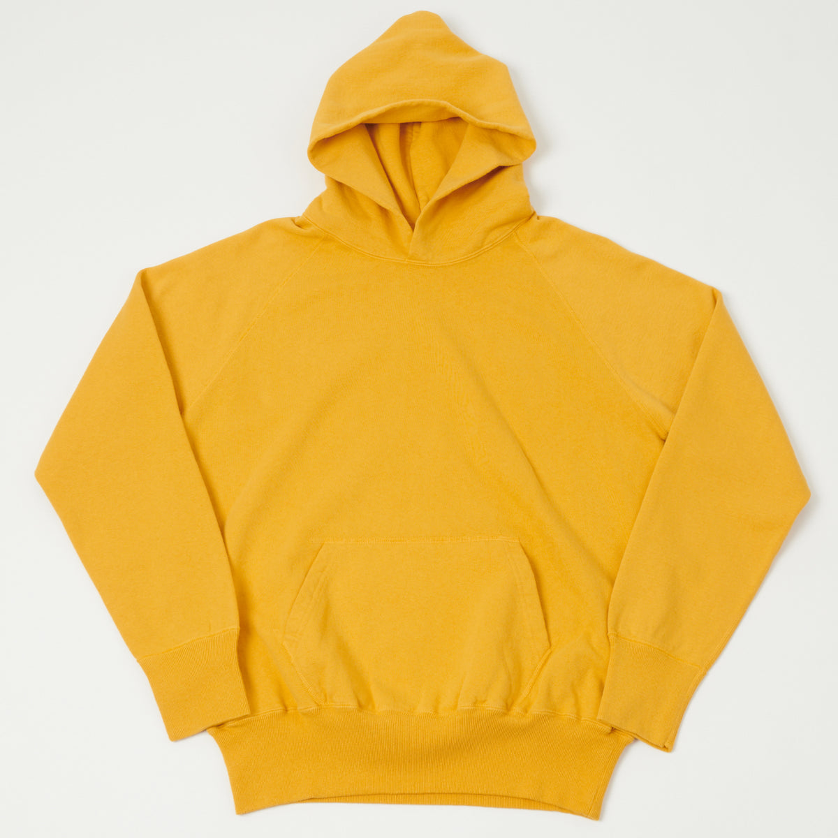 Warehouse & Co 462 Raglan Sleeve Hooded Sweatshirt - Yellow