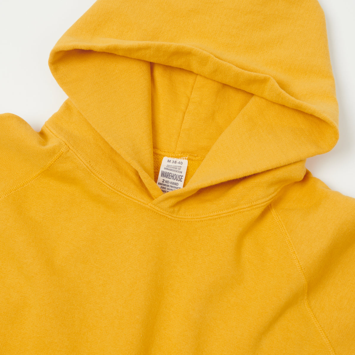 Warehouse & Co 462 Raglan Sleeve Hooded Sweatshirt - Yellow