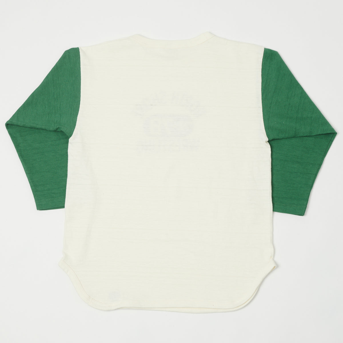 Warehouse & Co 4800 'North Shore' Baseball T-Shirt - Cream/Green