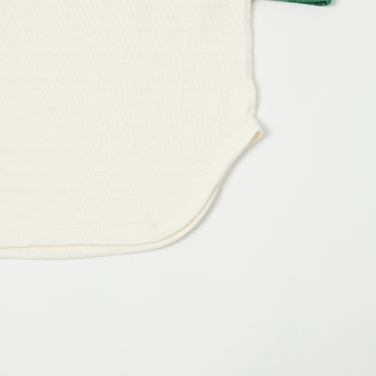 Warehouse & Co 4800 'North Shore' Baseball T-Shirt - Cream/Green