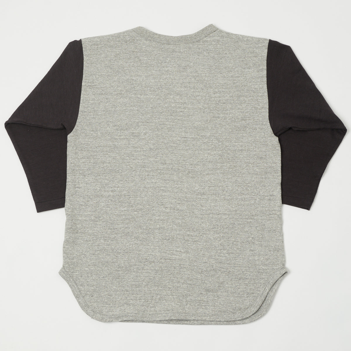 Warehouse & Co 4800 'North Shore' Baseball T-Shirt - Heather Grey/Black