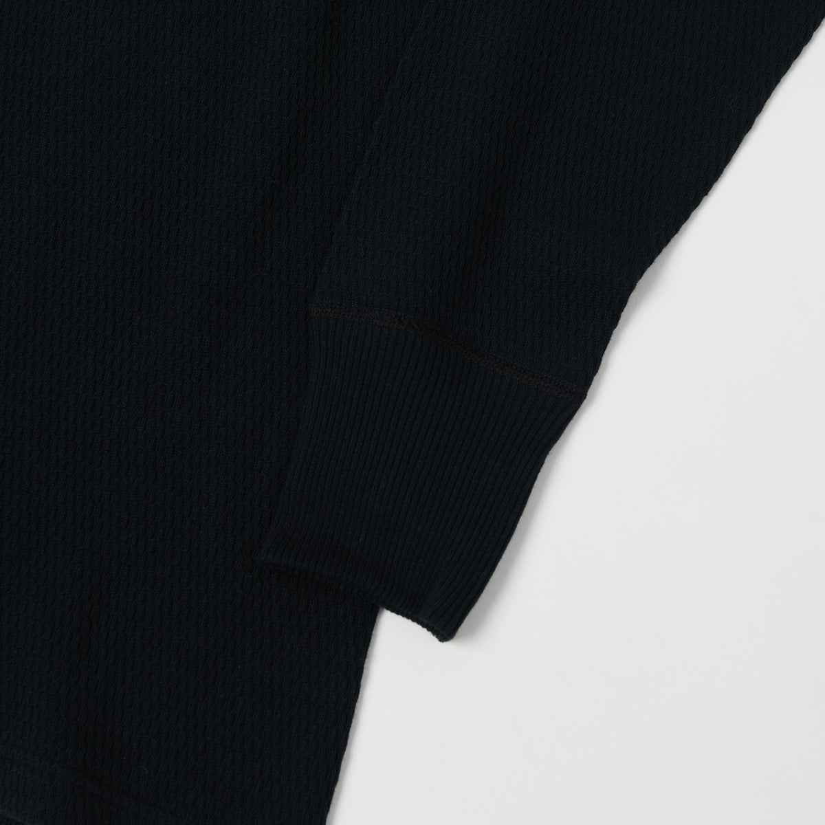 Warehouse & Co 5903 Waffle Knit Thermal T-Shirt - Black