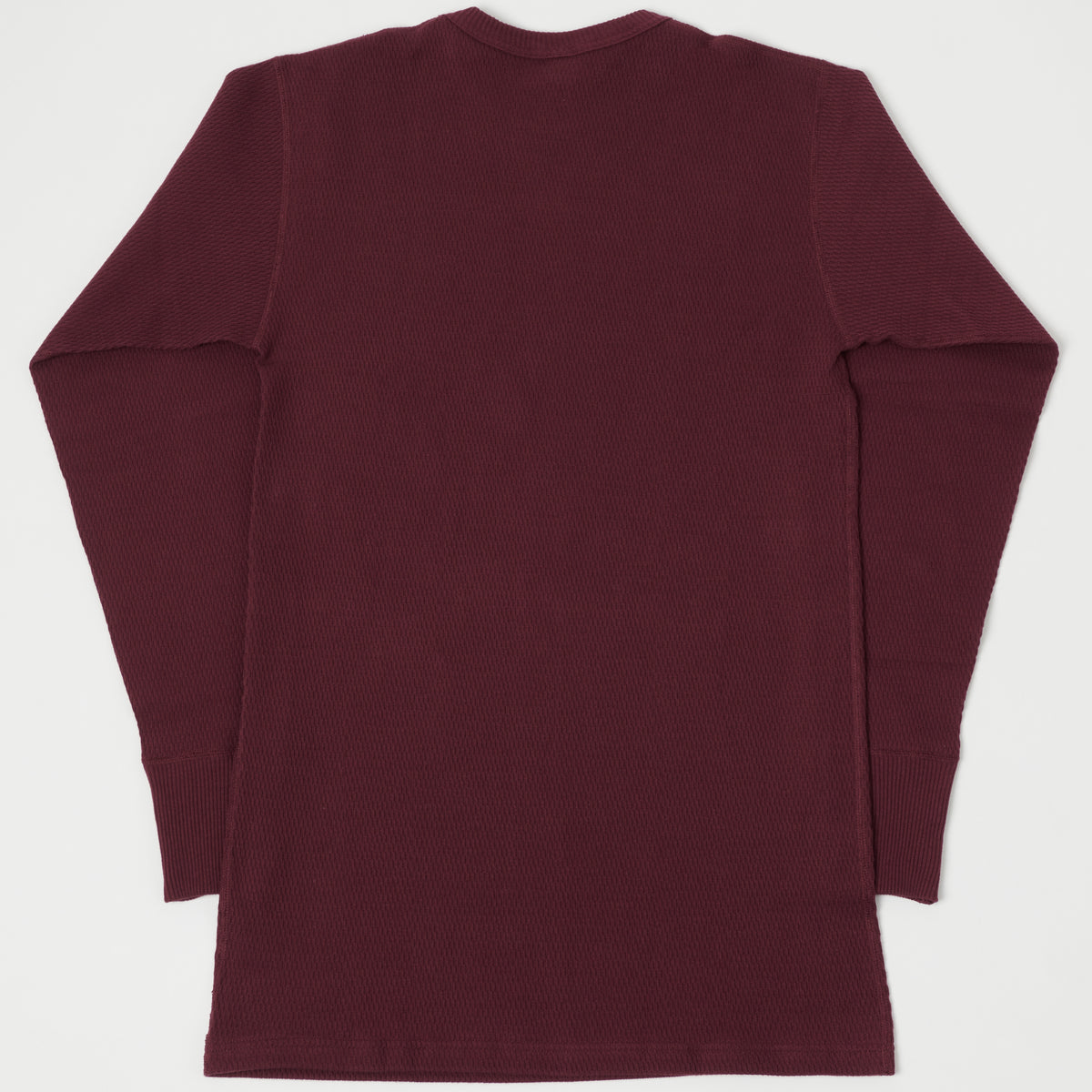 Warehouse & Co 5903 Waffle Knit Thermal T-Shirt - Bordeaux
