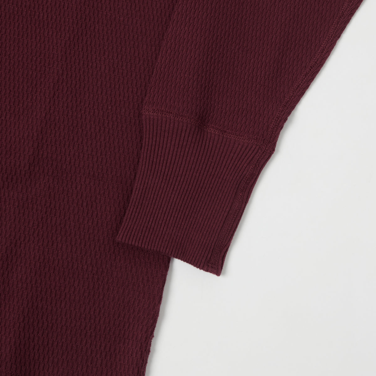 Warehouse & Co 5903 Waffle Knit Thermal T-Shirt - Bordeaux