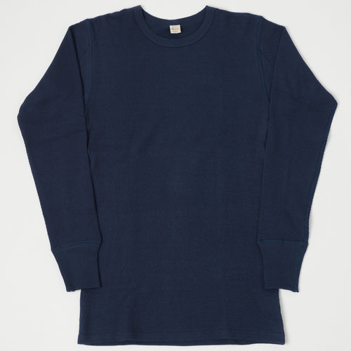 Warehouse & Co 5903 Waffle Knit Thermal T-Shirt - Navy