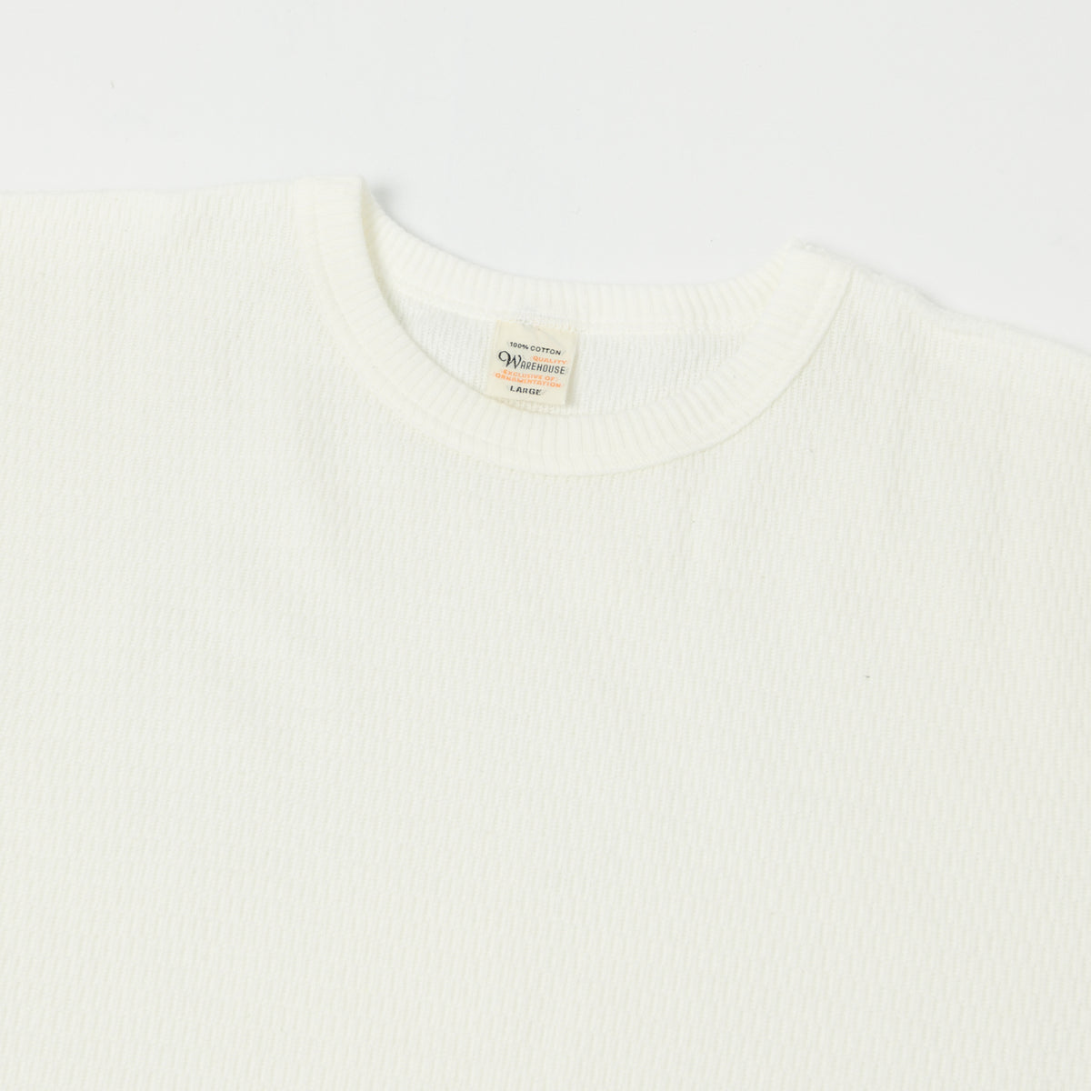 Warehouse & Co 5903 Waffle Knit Thermal T-Shirt - Off White