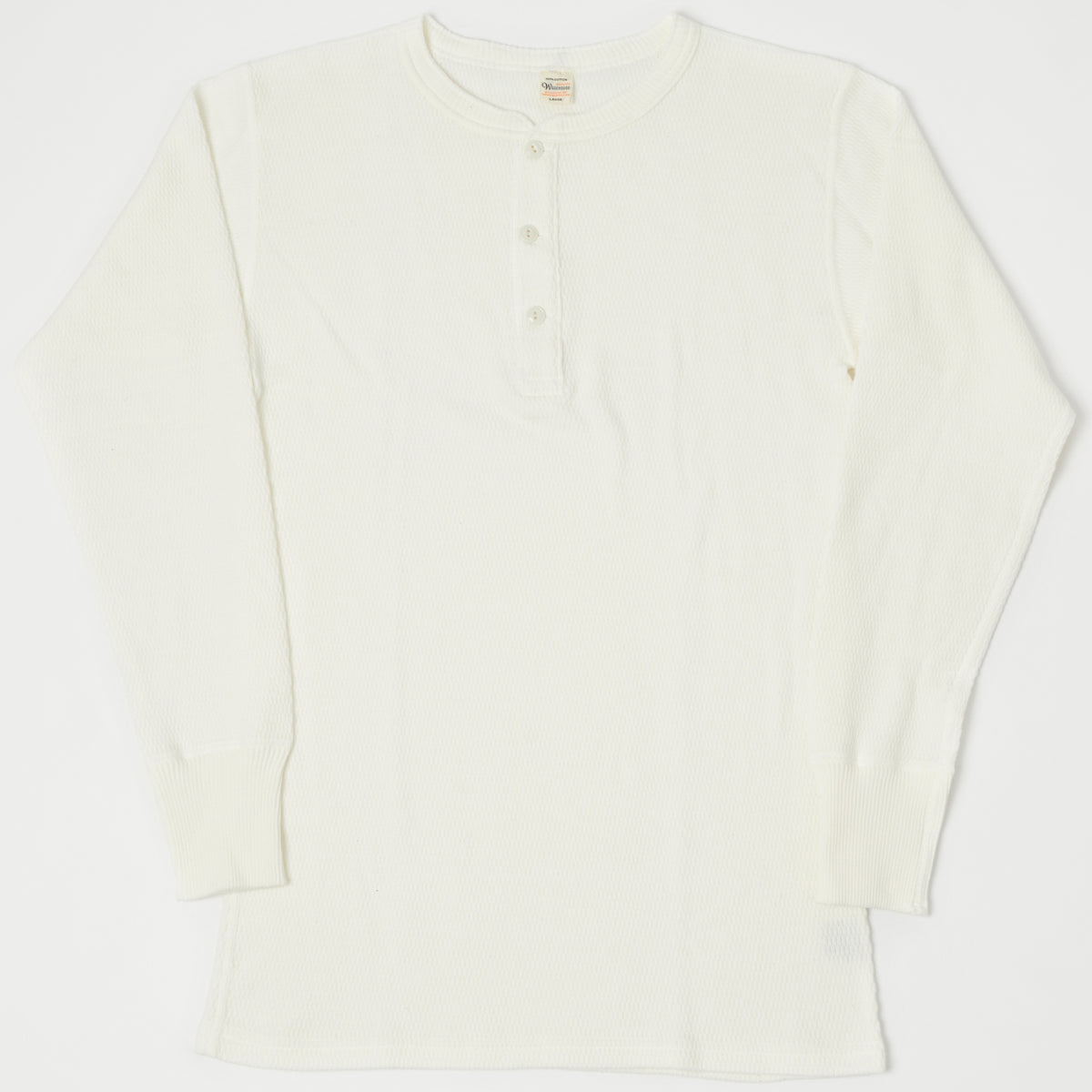 Warehouse & Co 5904 Waffle Knit Thermal Henley - Off White