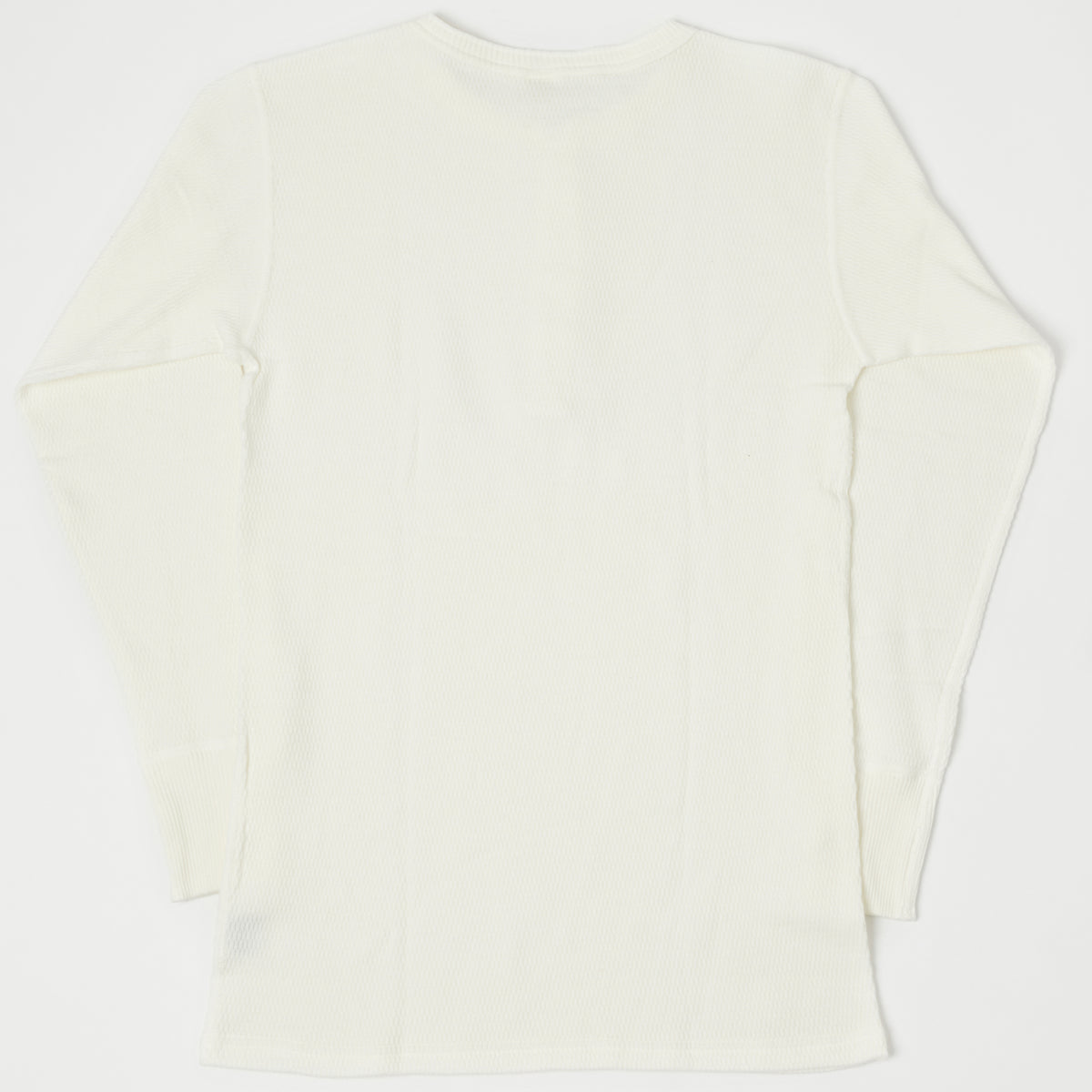 Warehouse & Co 5904 Waffle Knit Thermal Henley - Off White