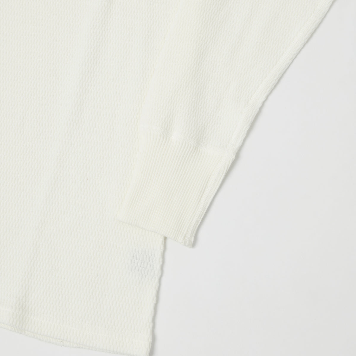 Warehouse & Co 5904 Waffle Knit Thermal Henley - Off White