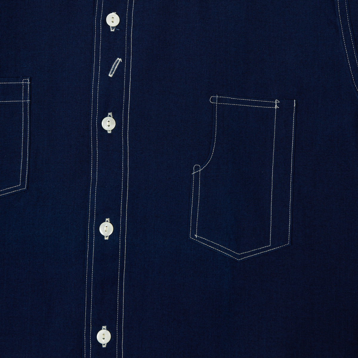 Warehouse & Co 3017 Duck Digger Engineer Chambray Shirt - Indigo