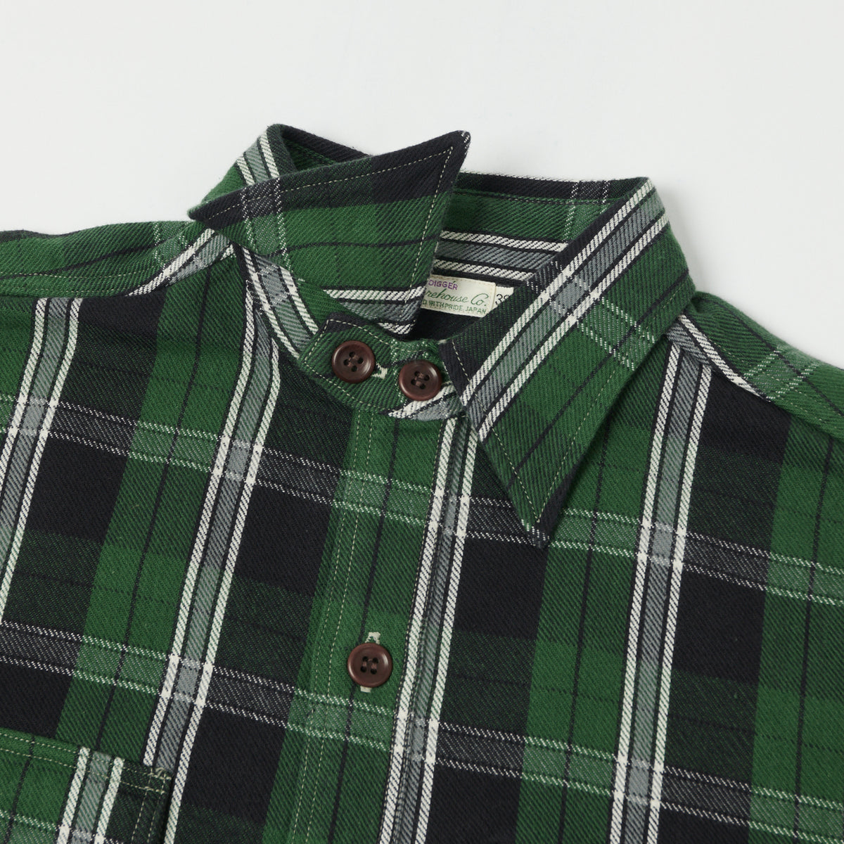 Warehouse & Co 3022 Duck Digger Plaid Flannel Shirt - Green