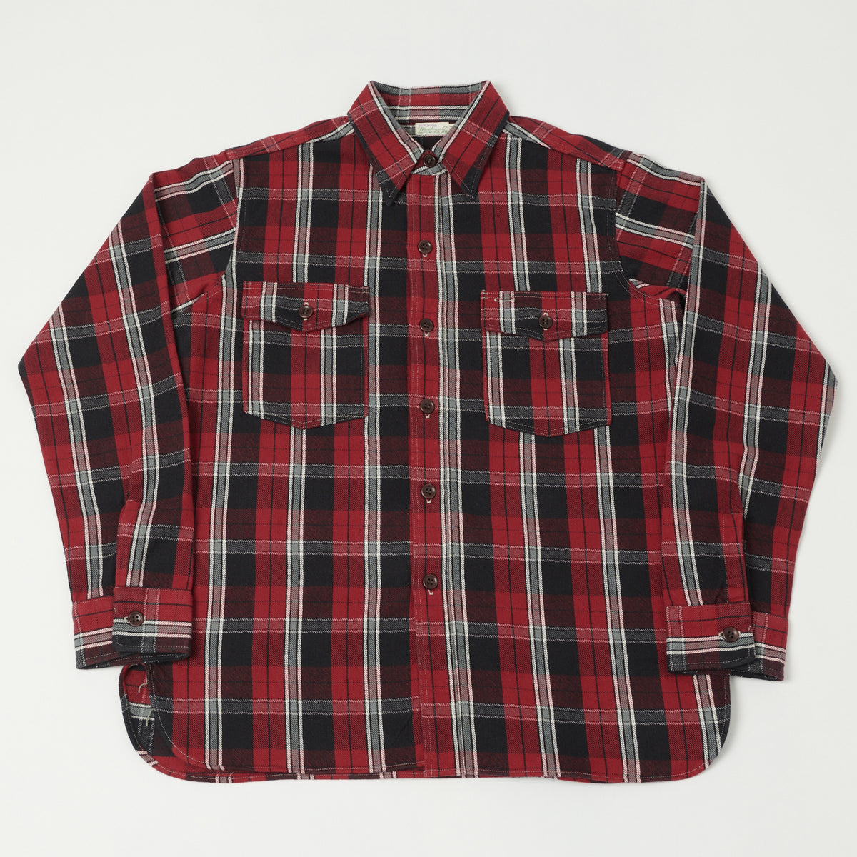 Warehouse & Co 3022 Duck Digger Plaid Flannel Shirt - Dark Red