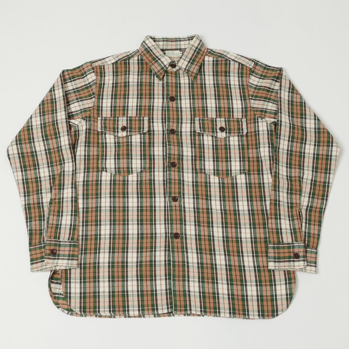 Warehouse & Co 3022 Duck Digger Plaid Flannel Shirt - Salmon