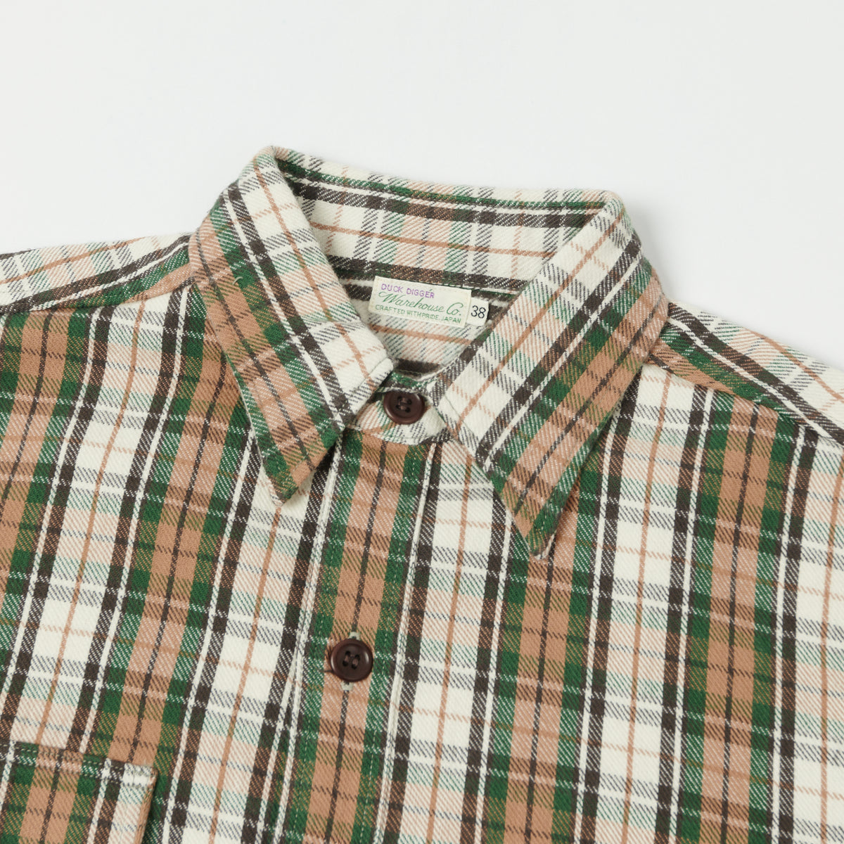 Warehouse & Co 3022 Duck Digger Plaid Flannel Shirt - Salmon