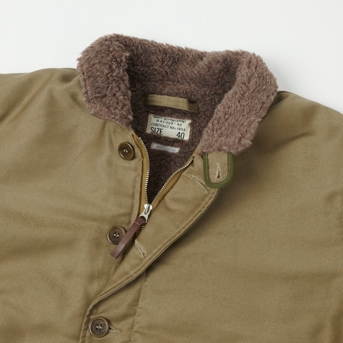 Warehouse & Co 2181 N-1 U.S. Navy Deck Jacket - Khaki