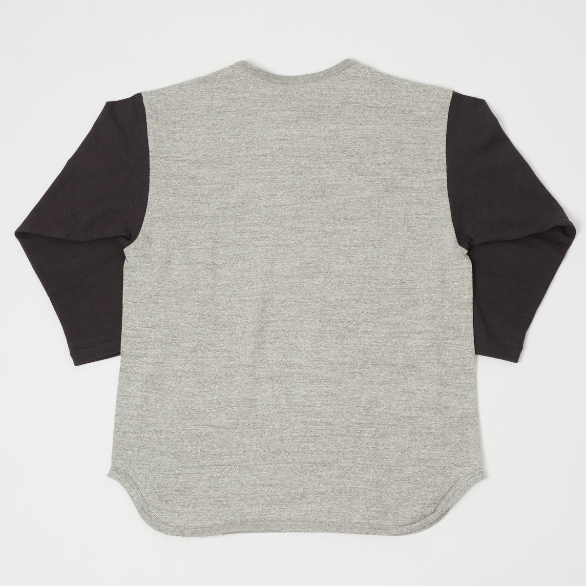 Warehouse & Co 4058 Baseball Henley - Heather Grey/Ash