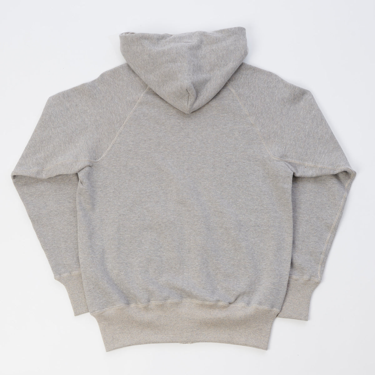 Warehouse & Co 451 Raglan Sleeve Full Zip Hoodie - Heather Grey