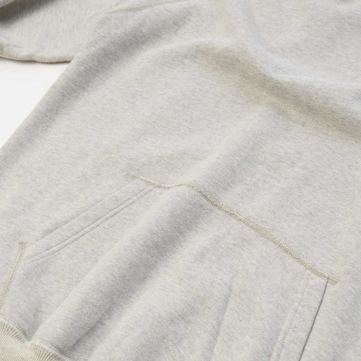 Warehouse & Co 462 Raglan Sleeve Hooded Sweatshirt - Heather Grey