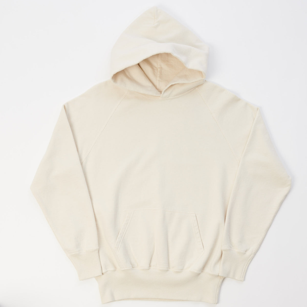 Warehouse & Co 462 Raglan Sleeve Hooded Sweatshirt - Cream