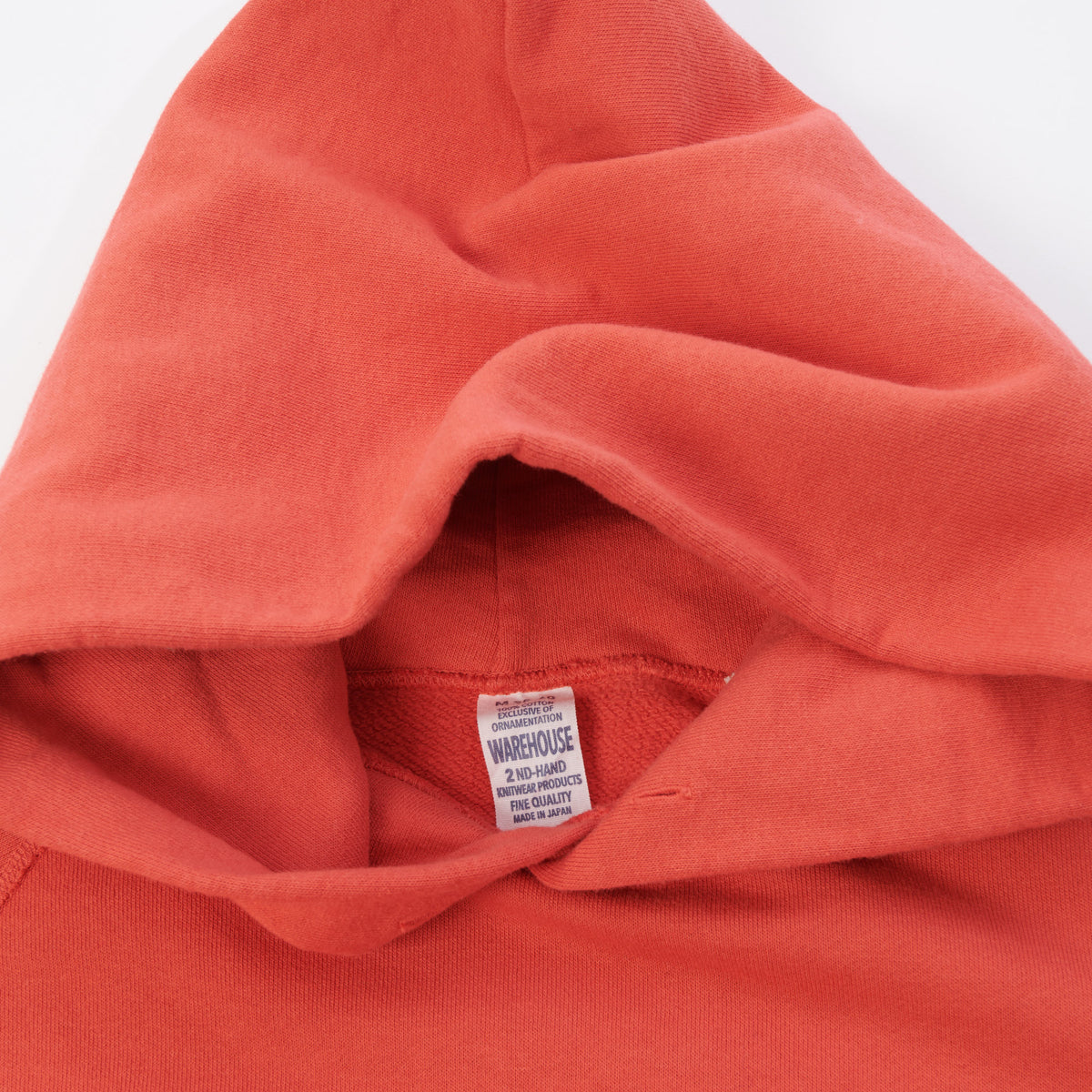 Warehouse & Co 462 Raglan Sleeve Hooded Sweatshirt - Faded Red