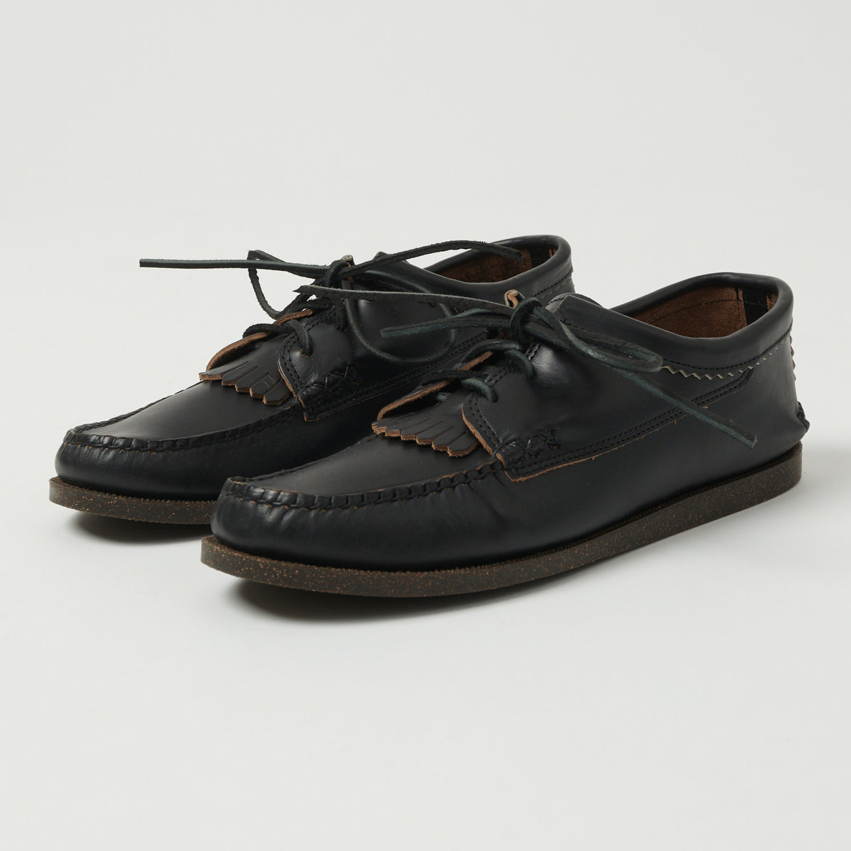 Yuketen Blucher w/ Kiltie Camp Sole Shoe - G Black