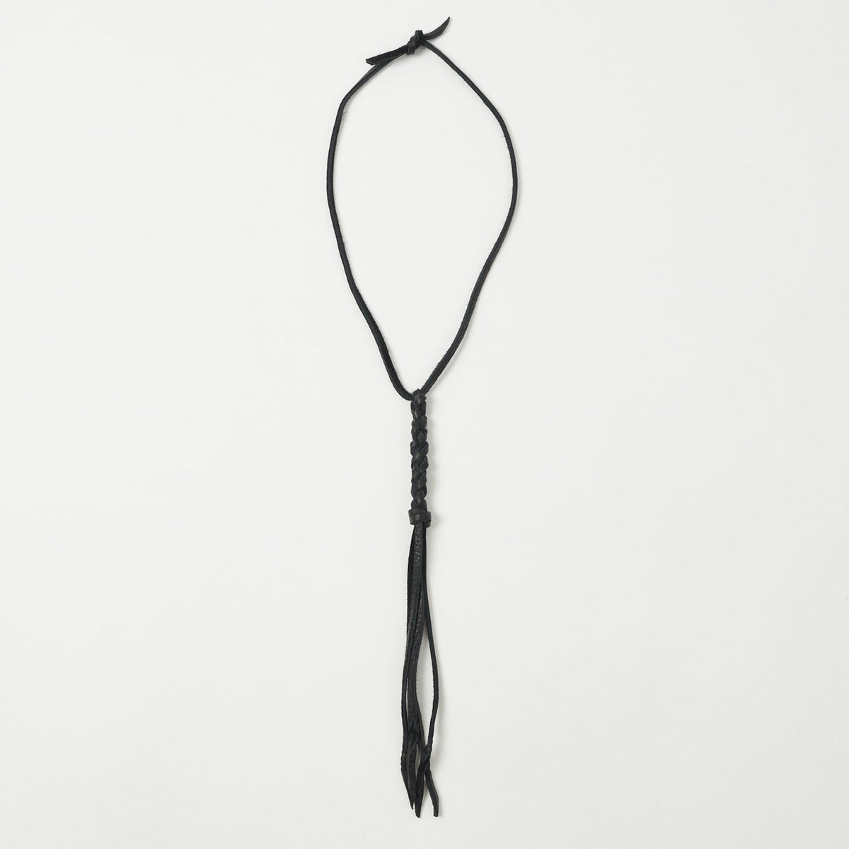 Yuketen Braided Leather Necklace - Black