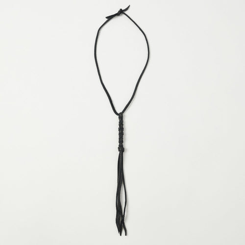 Yuketen Braided Leather Necklace - Black